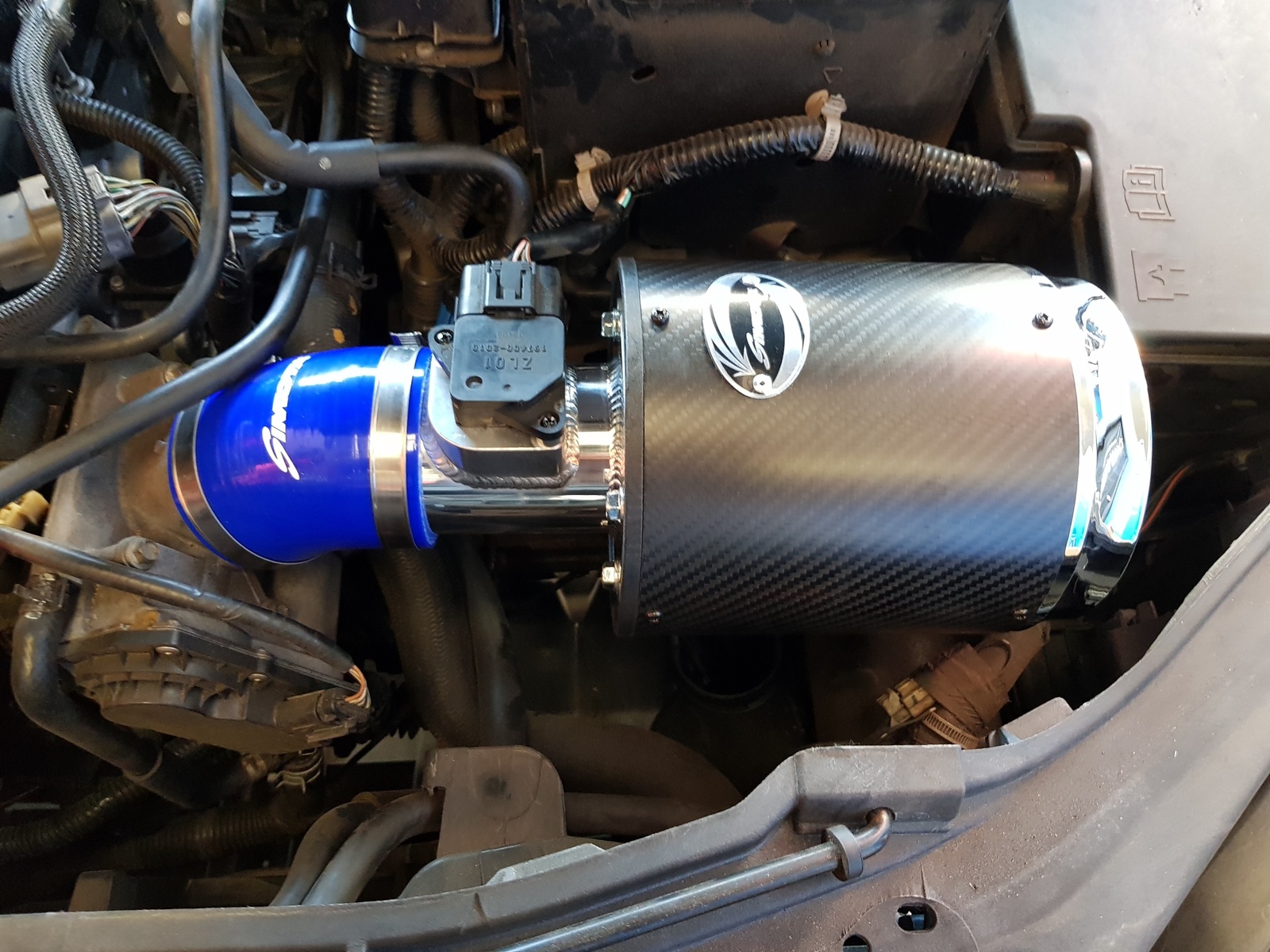Simota Carbon Charger Air Filter Intake Kit Suits Mazda