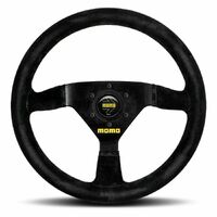 MOMO MOD 69 Black Suede 350mm Steering Wheel