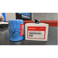 Honda Oil Filter & Magnetic Sump Plug - Suits B16, B18, B20, K20, K24, FL5, FK8 Integra Civic Accord