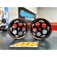 AEM Black Tru-Time Adjustable Cam Gears - Suits Mitsubishi EVO 4, 6, 6, 7, 9 CT9W Non Mivec