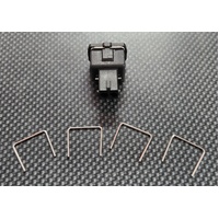 SPP EV1 Injector Connector Clips 4pc Kit - Suits Mitsubishi EVO 5, 6, 7, 8, 9, 9 Wagon.