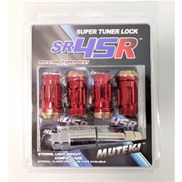 Muteki SR45R Lock Nut Set Red M12X1.5 Suits MITSUBISHI HONDA TOYOTA MAZDA