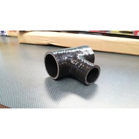 T Joiner Silicone Hose BLACK 51mm (2 Inch) Intercooler Turbo Blow Off Valve