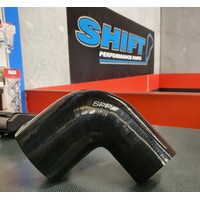 SPP Black 90 Degree Silicone Reducer 80mm to 51mm