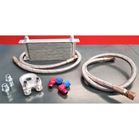 D1 Engine Oil Cooler Kit 15 Row With Thermostat British Style