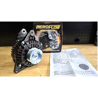 Aeroflow High Amp Black Alternator - Suits Mitsubishi EVO 4-9 4G63T