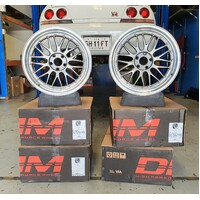 BBS Style Wheels - Hyper Silver With Machined Lip - 19x9.5" 