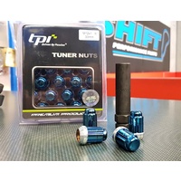 tpi 6 Spline Tuner Nut - Blue Titanium - M12x1.5