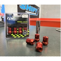 tpi Striker Red Lock Nut Set - M12x1.25 Nissan, Subaru, Suzuki
