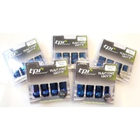 tpi 38mm Steel Racing Nuts - Blue Titanium - M12x1.5