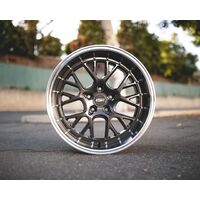 ESR CS11 Wheels Graphite + Machined Lip - 19x9.5" +22 Offset 5/114.3
