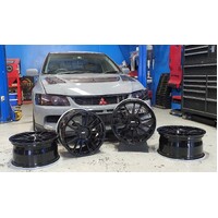 Custom Wheel Productions - Black BBS Inspired Forged Wheels Mitsubishi EVO 8MR, 9 IX CT9W