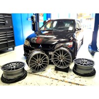 Custom Wheel Productions - Gunmetal BBS Inspired Forged Wheels Mitsubishi EVO 8MR, 9 IX CT9W