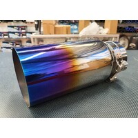 SPP Exhaust Tip - Straight Cut Burnt Blue 3.5" - 4.5"
