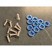 PW Fender Washer Kit Blue Silvia EVO GTR