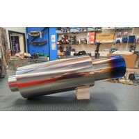 SPP 3.5" Exhaust Muffler - Burnt Finish Tip EVO SKYLINE SILVIA