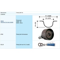 Dayco Timing Belt Kit Honda Integra DC2 TYPE R B18C7