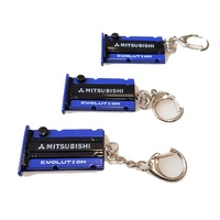 Mitsubishi EVO Engine Cam Cover Key Ring BLUE