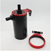 Mishimoto Style Oil Catch Can Red, With Baffle and Micron Filter