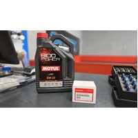 Motul 8100 Power 0W20 + Honda Oil Filter - Suits Honda Civic Type R FL5