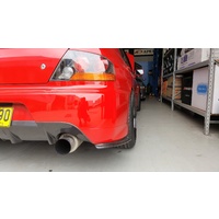 Rexpeed EVO 9 IX Damd Style Rear Bumper Extensions - Carbon Fiber