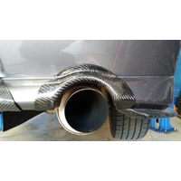 Rexpeed Carbon Fiber Exhaust Bumper Cover - Suits Mitsubishi EVO 7 8 