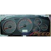 Rexpeed EVO 7-9 Carbon Gauge Cluster Overlay - Low Gloss