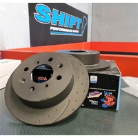 RDA EBC Rear Slotted and Dimpled Rotors - Suits Honda CRX