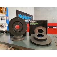 RDA EBC Front & Rear Slotted Rotors - Suits Mitsubishi EVO 5 6 7 8 9 Brembo 