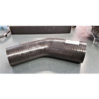 SPP 45 Degree, 70mm to 63mm Black Silicone Hose Bend Reducer