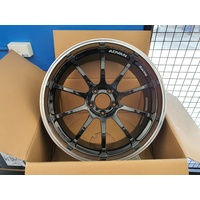 Advan RS-D Wheels - Black With Machined Lip 19x9" 5x114.3