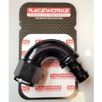 Raceworks AN-8, 120deg Push Lock Hose Fitting