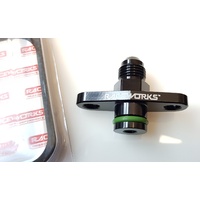 Raceworks Fuel Rail Adapter AN-6 - Mitsubishi EVO 5-9 4G63