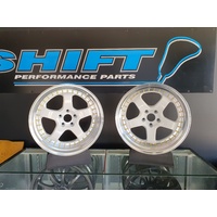 S1 ME Wheels - White With Macined Lip - 19x9.5" & 19x10.5 Silvia 350Z 370Z