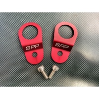 SPP Red Radiator Bracket Stay Kit - Suits Mitsubishi EVO 7, 8, 9, CT9W