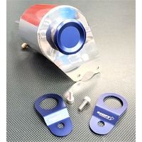 SPP Aluminium Radiator Overflow Bottle & Stays - Blue - Mitsubishi EVO 7, 8, 9 IX