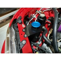SPP Black L-Blue Aluminium Radiator Overflow Bottle - Mitsubishi EVO 7, 8, 9 IX
