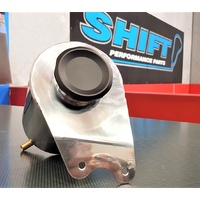 SPP Polished/Black Radiator Overflow Tank - Suits Mitsubishi EVO 7, 8, 9, CT9W