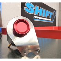 SPP Polished/Red Radiator Overflow Tank - Suits Mitsubishi EVO 7, 8, 9, CT9W