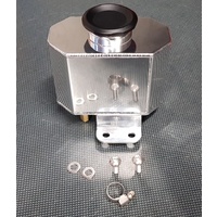 SPP Polished/Black Radiator Overflow Tank - Suits Mitsubishi EVO 4/5/6