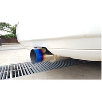 HKS HI POWER Style Universal Exhaust Muffler - Titanium Finish Tip - Honda Toyota Pulsar