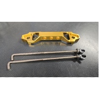 SPP Gold Billet Battery Tie Down Bracket - Short Type