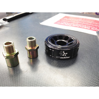 Shadow Oil Sandwich Plate Adapter - 3/4" & M20x1.5 Oil Temp Oil Pressure Gauge Sensor 1/8npt