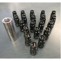 SPP Titanium Black Wheel Nuts - M12x1.5 Mitsubishi Mazda Toyota Honda Kia