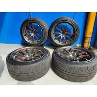 Rays Volk Racing CE28SL Wheels & Tyres - 18"x 9.5" Skyline Silvia EVO