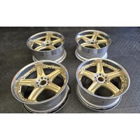 Rays Engineering Volk Racing GTC Wheels - Top Secret Gold 19x9.5" Nissan GTR