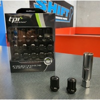 tpi Striker Black Wheel Nuts - Suits Mitsubishi, Mazda, Toyota, Honda, Kia