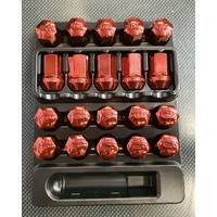 tpi Striker Dark Red 19mm Wheel Nuts - M12x1.25 Nissan Subaru Suzuki