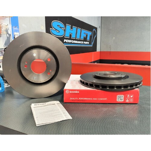 Brembo EVO Front Brake Discs Rotors - Mitsubishi EVO 4, 5, 6, 7, 8, 9, 9 CT9W