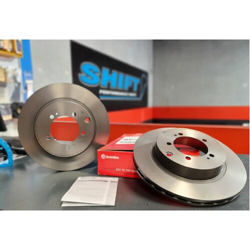 Brembo EVO Rear Brake Discs Rotors - Mitsubishi EVO 4, 5, 6, 7, 8, 9, 9 CT9W